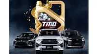 Ilustrasi oli mesin mobil Toyota.