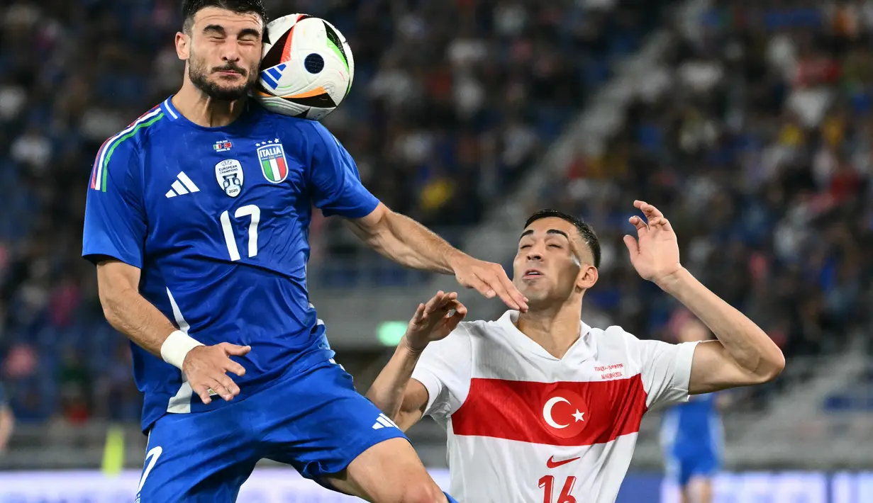 Italia selanjutnya menghadapi Bosnia & Herzegovina pada 10 Juni, sementara Turki menghadapi Polandia sehari kemudian.  (Alberto PIZZOLI/AFP)