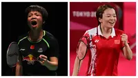 Para fans bulu tangkis Indonesia memang terkenal kreatif dalam memberi julukan atau panggilan untuk para pebulu tangkis pujaan mereka. Tidak hanya para pemain Indonesia yang diberi julukan yang menggelitik, namun juga para pemain dari negara lain. Simak ya! (Kolase AFP)