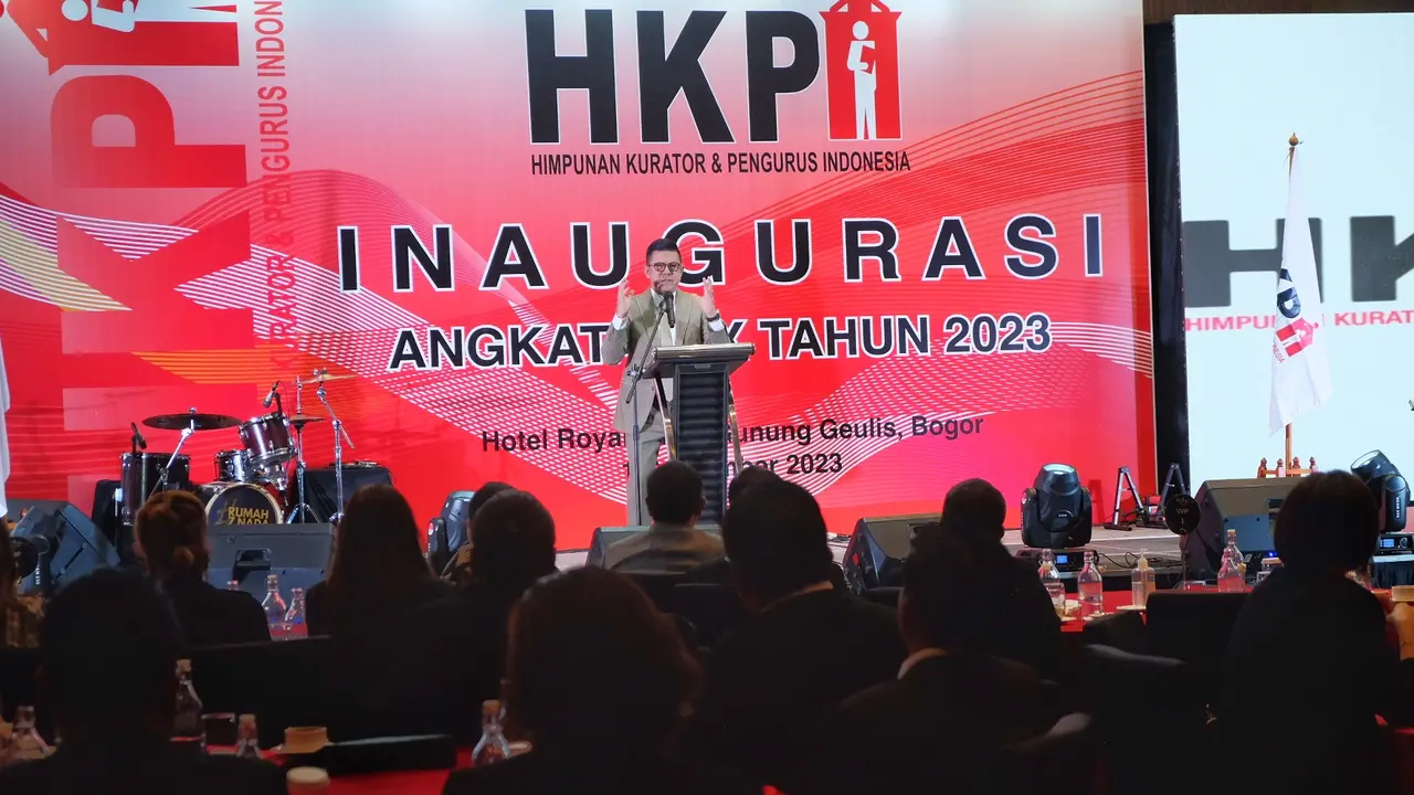 Himpunan Kurator dan Pengurus Indonesia (HKPI) menggelar inagurasi untuk melantik Kurator dan Pengurus HKPI Angkatan IX, pada Jumat (1/9/2023) di Hotel Royal Tulip, Cisarua, Bogor, Jawa Barat.