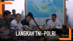 Menkopolhukam Wiranto memimpin rapat khusus terkait pengamanan negara usai gelaran Pemilu 2019 dilaksanakan.