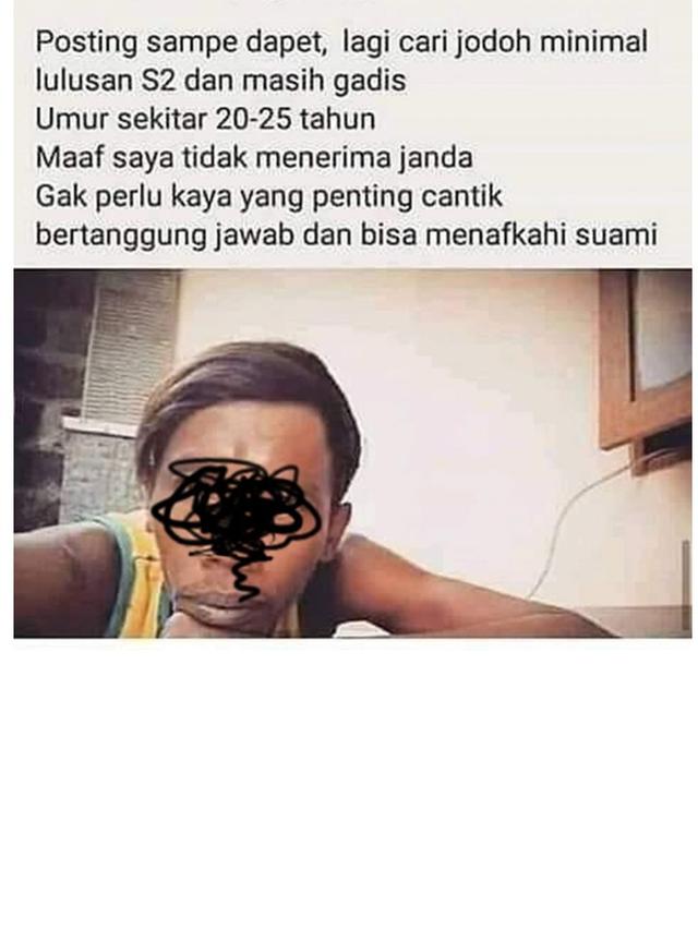 6 Status Facebook Bicara Jodoh Ini Absurd Banget, Bikin Ngakak