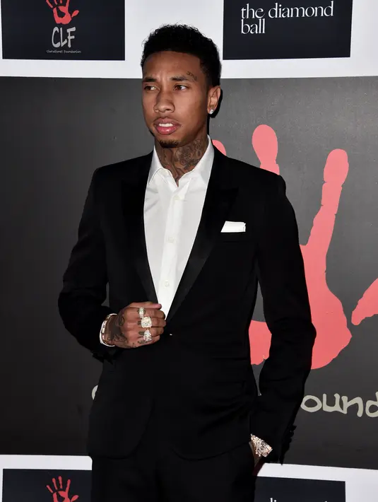 Rapper berusia 26 tahun, Tyga rupanya menganggap pertunangan Rob Kardashian dan Blac Chyna adalah sebuah lelucon di momen april mop. (AFP/Bintang.com)