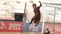 Penyerang andalan Persipa, Faris Suaib merayakan gol yang ia cetak ke gawang Farmel FC dalam babak 16 besar Liga 3 putaran Nasional (Dok. PSSI)