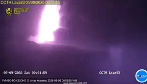 Anak Krakatau Erupsi Beruntun