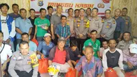 Polsek Pekanbaru Kota gelas Minggu Kasih menampung keluhan warga saat toleransi. (Liputan6.com/M Syukur)