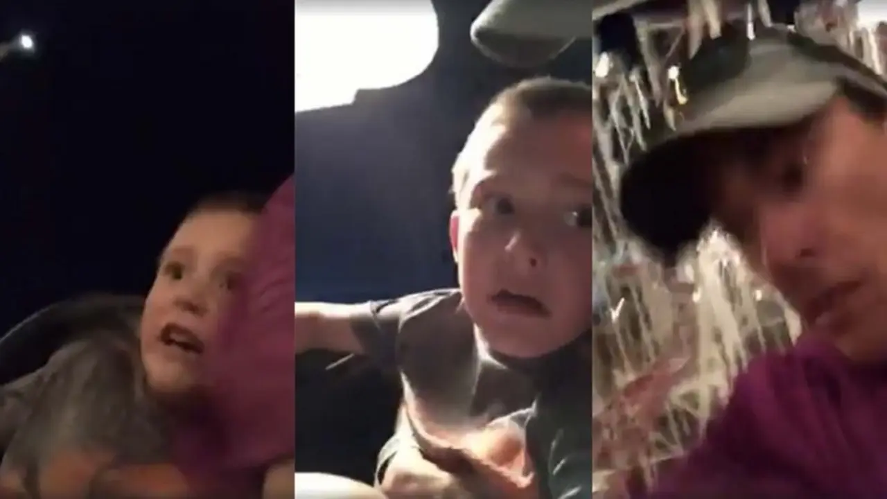 Seram, Anak Kecil Ini Hampir Terpeleset Dari Roller Coaster. Foto : Delbert Latham | Facebook | MashableAsia