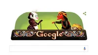 Dua tokoh pewayangan, Semar dan Cepot, menghiasai laman depan mesin pencari Google pada hari ini, 3 September 2016 (Foto: Ist)