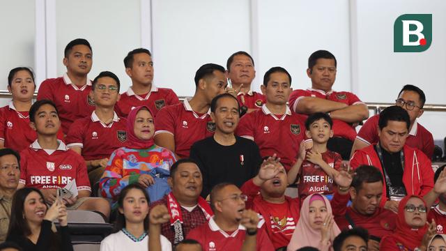 Presiden Jokowi Hadir di Laga Timnas Indonesia U-23 melawan Timnas Turkmenistan U-23