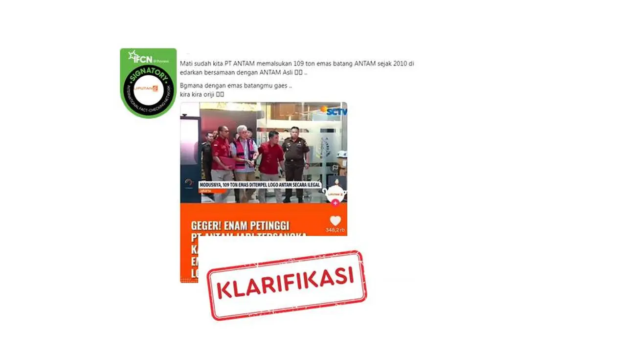 Cek fakta emas palsu Antam