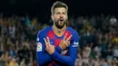 Gerard Pique - Ia Bersama skuat Manchester United berhasil memboyong dua gelar sekaligus pada musim 2007/2008 yaitu gelar Liga Inggris dan Liga Champions. Pada tahun 2010, ia bersama Tim Spanyol mampu meraih kemenangan Piala Dunia yang diadakan di Afrika Selatan waktu itu. (Foto: AFP/Pau Barrena)