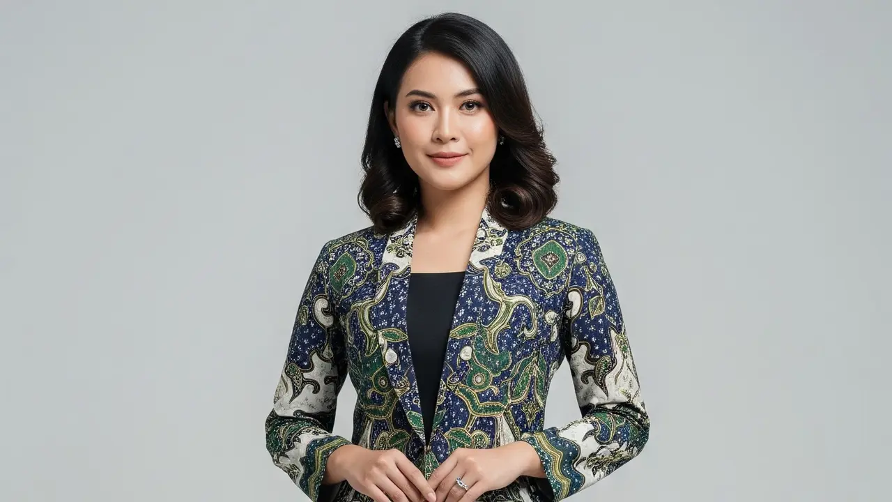 Model Atasan Batik Blazer Kekinian
