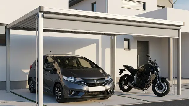 Desain Carport Rumah Minimalis untuk 1 Mobil 1 Motor di Lahan 3x5 Meter