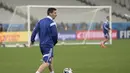 Jelang duel semifinal Argentina vs Belanda, Lionel Messi menegaskan ia ingin membuktikan pada semua pihak yang sudah mempercayainya, Arena de Sao Paulo Stadium, Selasa (8/7/2014) (AFP PHOTO / JUAN MABROMATA)