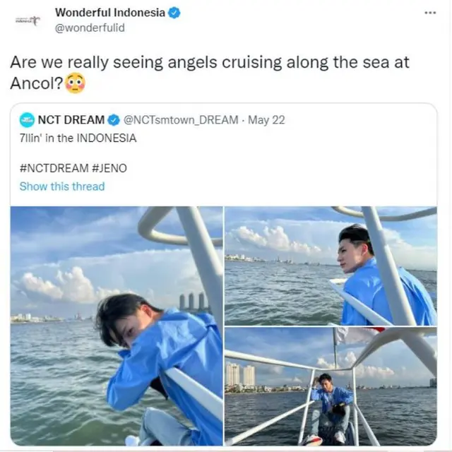NCT Dream Main ke Pantai Ancol, Foto Jeno Banjir Pujian sampai Dibuatkan Puisi