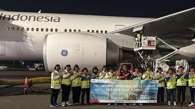 Pertamina Patra Niaga menjamin ketersedian dan kelancaran stok Avtur di Aviation Fuel Terminal (AFT) untuk mendukung ibadah haji. (Foto: Pertamina)