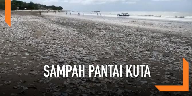 VIDEO: Viral, Pemandangan Pantai Kuta Penuh Sampah