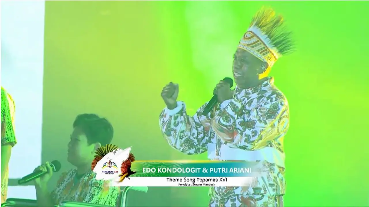 Edo Kondologit nyanyikan theme song Peparnas Papua XVI