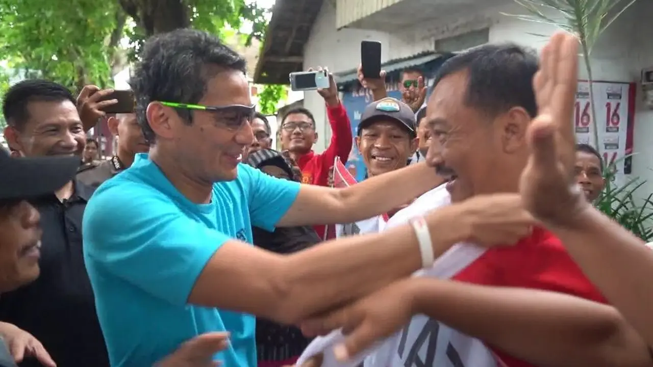 Calon Wakil Presiden nomor urut 02 Sandiaga Uno safari politik ke Bojonegoro, Jawa Timur