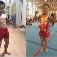 Chen Yi, bocah 7 tahun beerotot besar. | Sumber Foto: straitstimes.com