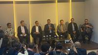 Bakal calon presiden dari Koalisi Perubahan untuk Persatuan (KPP) Anies Baswedan saat menggelar konferensi pers bersama sejumlah elite parpol pendukung di Jalan Brawijaya, Jakarta Selatan. (liputan6.com/M Radityo Priyasmoro)