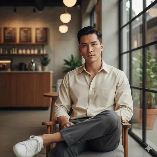 Model Rambut Pria Korea Comma Hair