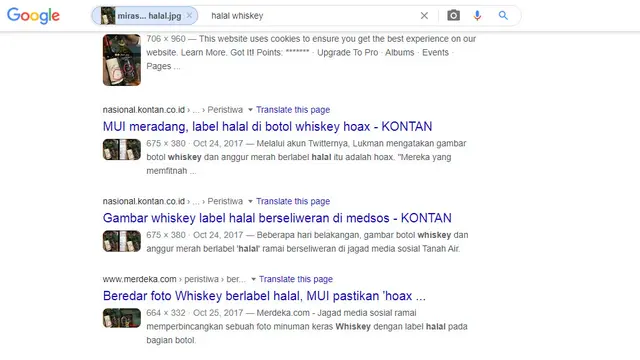 Hasil penelusuran Google Images Miras