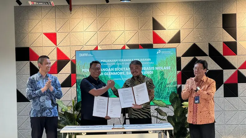 Pertamina NRE bekerjasama dengan PT Sinergi Gula Nusantara (SGN) dan dengan pemerintah Provinsi NTT mengembangkan bisnis bioetanol. (Dok Pertamina)