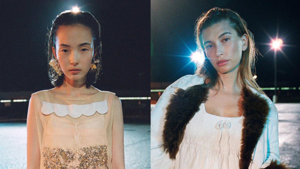 Hailey Bieber Bergaya Y2K dengan Sentuhan Feminitas 70-an dan 2000-an di Koleksi Terbaru Miu Miu