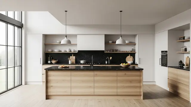 Model Dapur Minimalis Granit Hitam/Ilustrasi Gemini AI