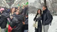 Potret Nafa Urbach dan Zack Lee di Korea Selatan temani sang anak liburan (sumber: Instagram/mikhaela.lee)