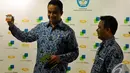 Mendikbud Anies Baswedan saat peluncuran aplikasi katalog perpustakaan di perangkat berbasis Android, SLiMS, Jakarta, Selasa (25/11/2014). (Liputan6.com/Johan Tallo)