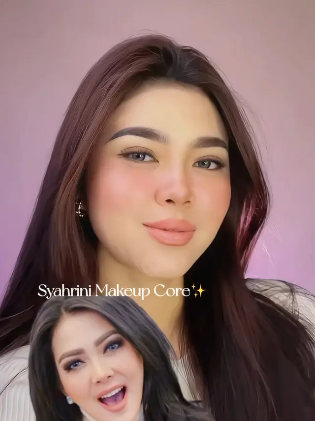 Tutorial Makeup Syahrini Core yang Tengah Viral dari Content Creator. [credit: @mymnca]