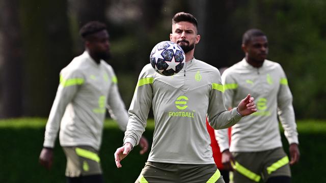 Latihan AC Milan Jelang Vs Napoli Perempat Final Liga Champions