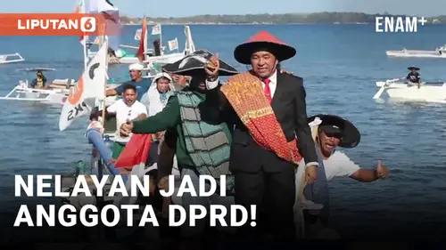 VIDEO: Terpilih Jadi Anggota DPRD, Nelayan Diarak Menggunakan Perahu