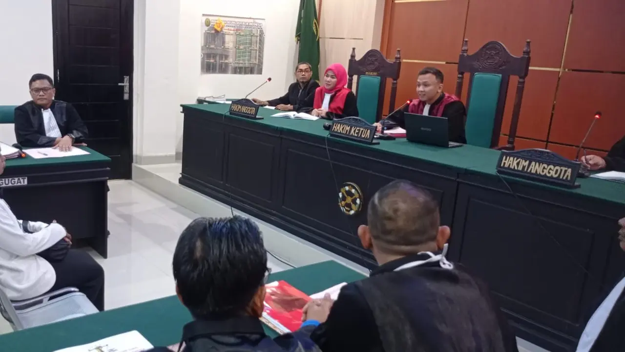 Sidang Supriyani guru honorer di Konawe Selatan di PN Andoolo Konawe Selatan Kamis (24/10/2024).
