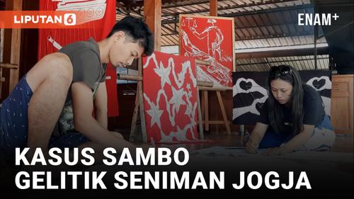 VIDEO: Kritik Kasus Ferdy Sambo, Seniman Jogja Buat Karya Seni Lukisan Kain Batik