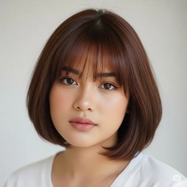 Inspirasi Rambut Pendek Anti Ribet untuk Wajah Bulat. Foto: Gemini