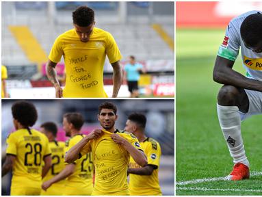 Berikut ini aksi simpati yang dilakukan pemain Bundesliga untuk menghormati mendiang George Floyd yang meninggal di Amerika Serikat.