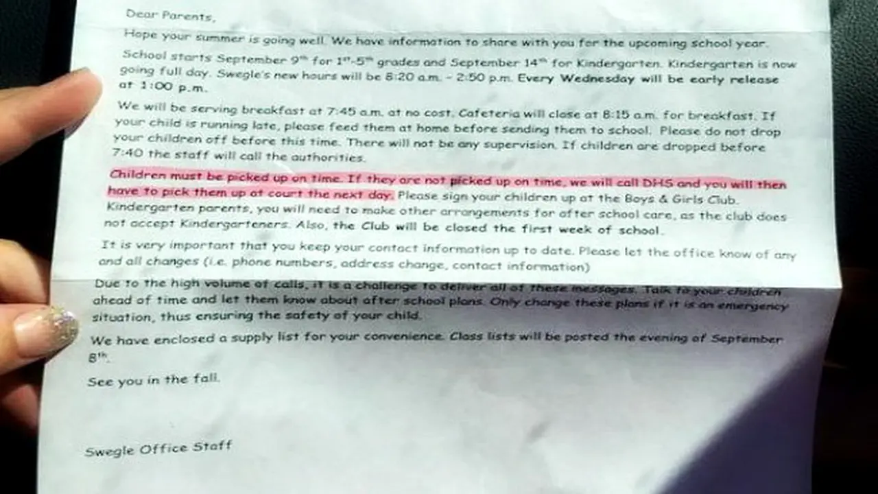Surat Sekolah Ancam Orangtua Panggil Pihak Keamanan