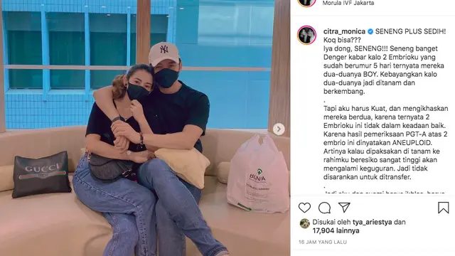 Kesedihan Citra Monica yang Harus Rela Kehilangan Dua Calon Janinnya