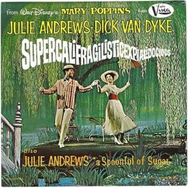 Poster film musikal Supercalifragilisticexpialidocious dari Disney. (Wikipedia)