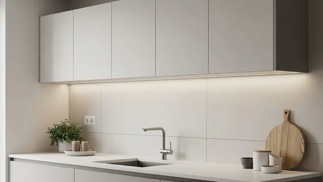 Model Lemari Atas Dapur Minimalis (Image by Gemini AI)