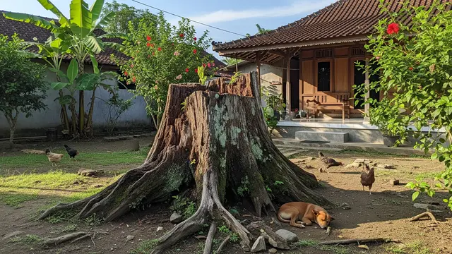 4 Cara DIY Menghilangkan Tunggul Pohon Tua di Halaman Rumah, Aman dan Efektif