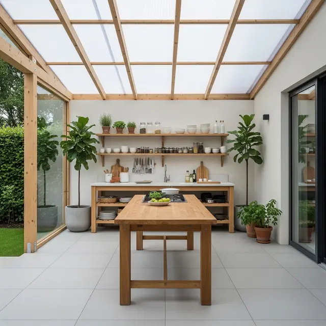 Model Dapur Semi Outdoor Sederhana tapi Mewah