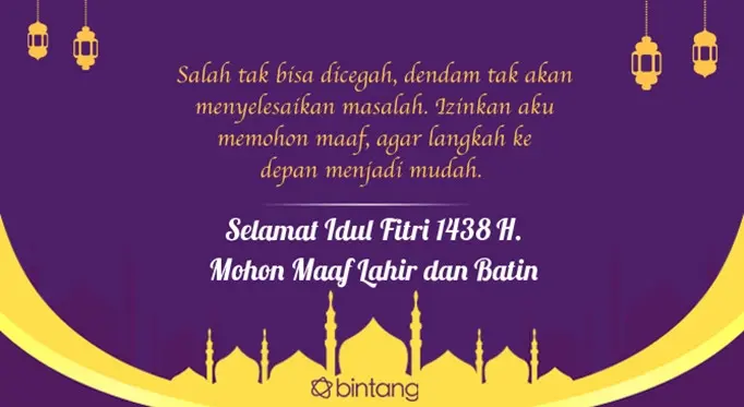 Ucapan Selamat Idul Fitri 2017 (Design: Muhammad Iqbal Nurfajri/Bintang.com)