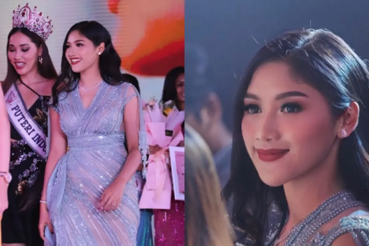 Gaya Elegan Erina Gudono Dibalut Gaun Biru dan Makeup Bold saat Jadi Juri Preliminary Putri Indonesia 2023