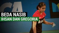 Berita video perbedaan nasib dialami Ihsan Maulana dan Gregoria Mariska pada Indonesia Open 2017.