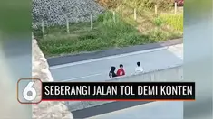 Demi konten di media sosial, remaja di Boyolali, Jawa Tengah, nekat mengambil video di tengah ruas jalan Tol Semarang-Solo. Diduga para remaja ini memanfaatkan pagar pembatas untuk masuk ke tengah ruas jalan tol.