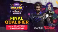 Gratis di Vidio! Link Live Streaming AXIS Cup Free Fire Final Qualifier Season 2, Jumat 25 November